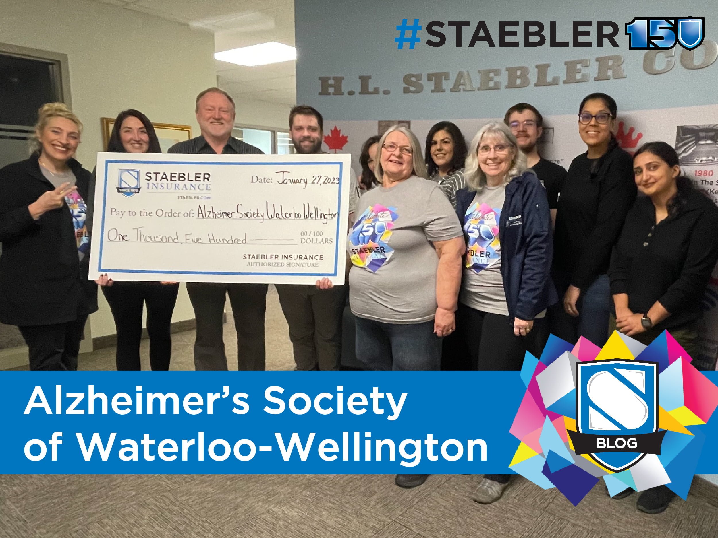 Staebler Supports Alzheimer’s Society of Waterloo-Wellington