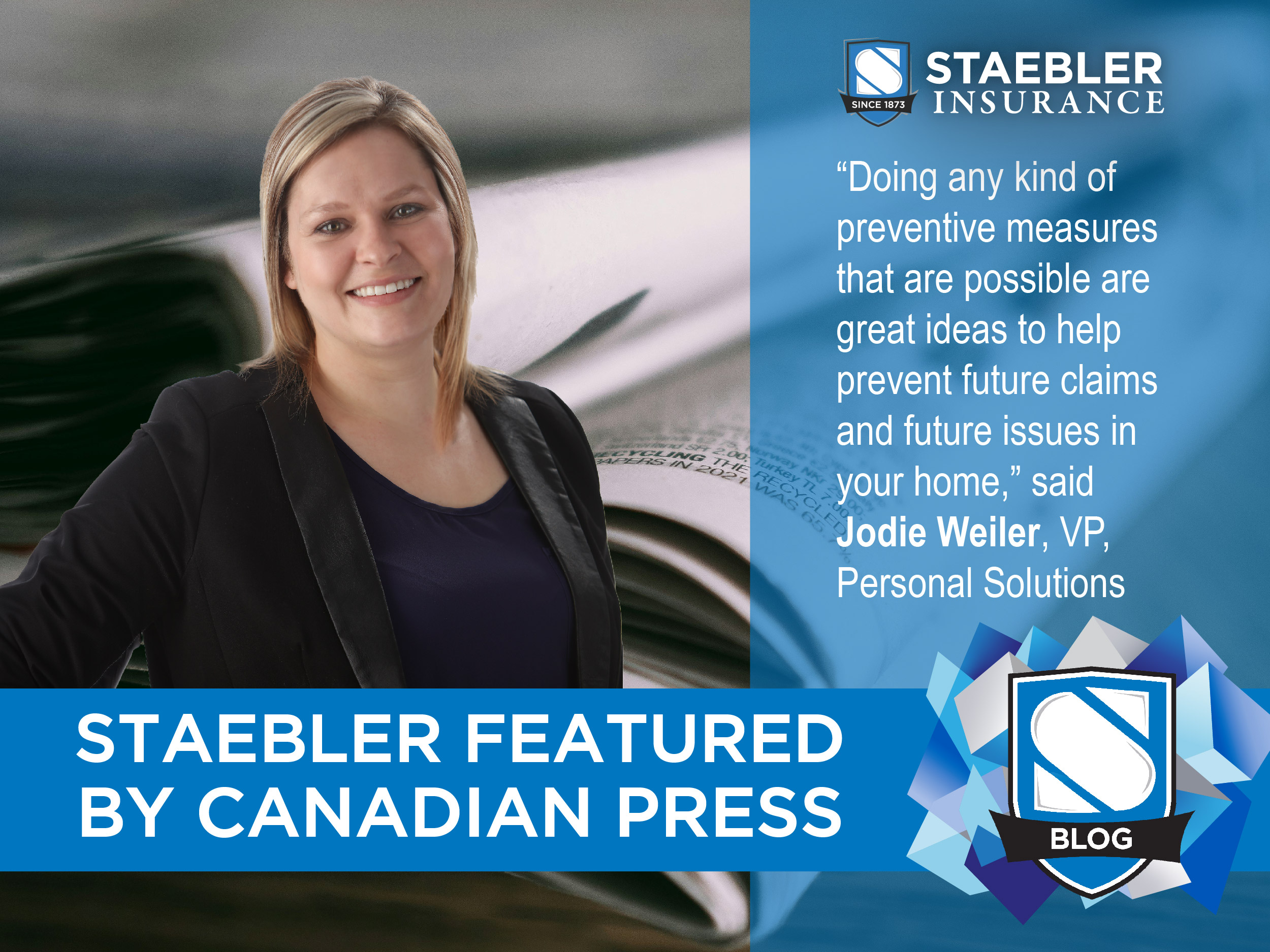 Staebler Insurance featured by the Canadian Press